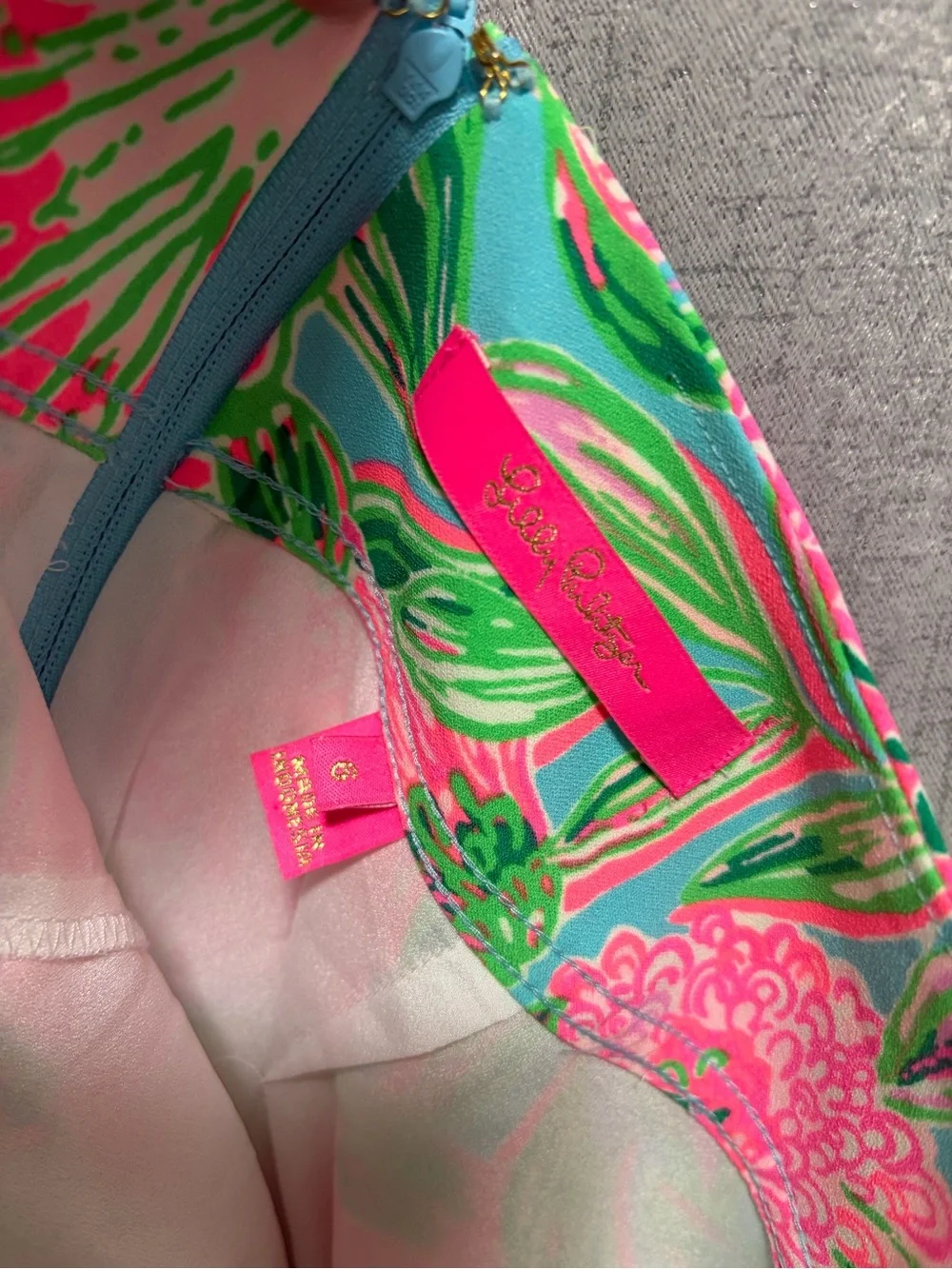 Lilly Pulitzer Jonas Skort Pink & Green 6 Floral Mini Coming in Hot - Picture 3 of 9